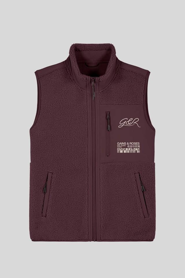 Unisex Sleeveless Sherpa Jacket