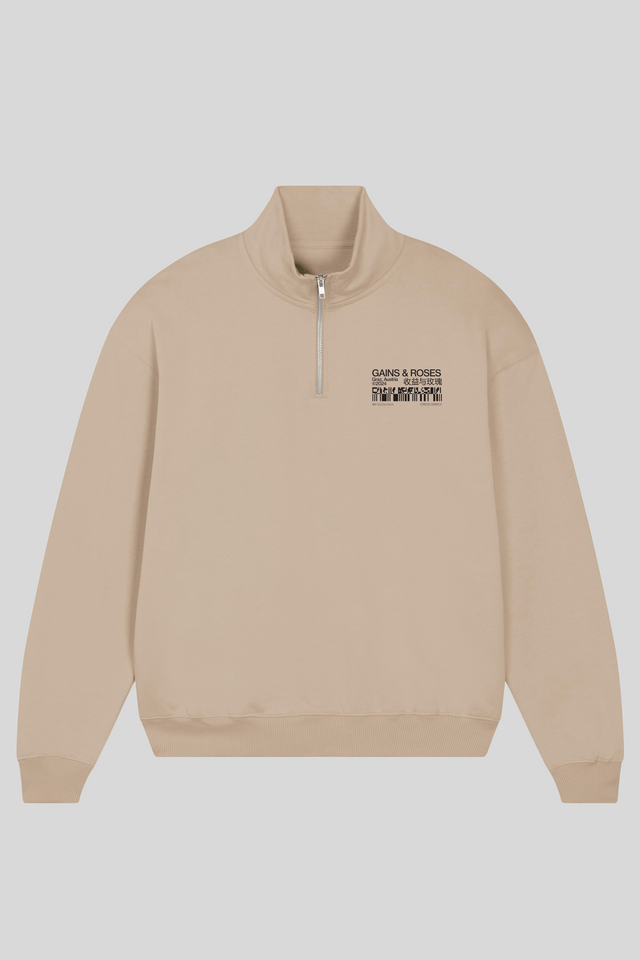 Unisex Half Zip Boxy Sweatshirt