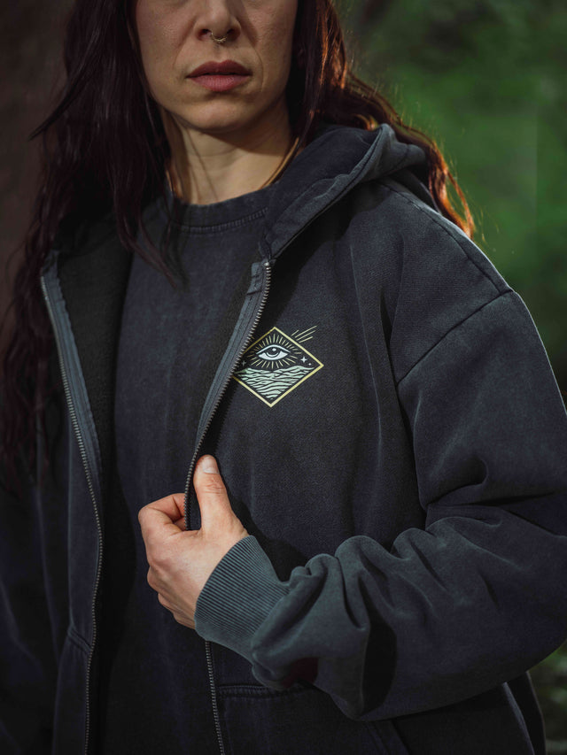 Vanessa Wagner x G&R, Vintage Oversized Zip Hoodie