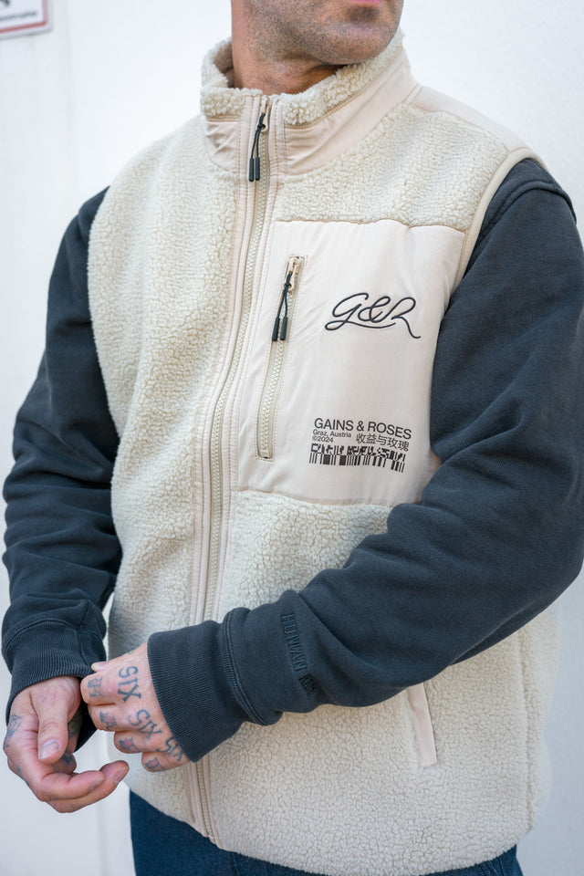 Unisex Sleeveless Sherpa Jacket