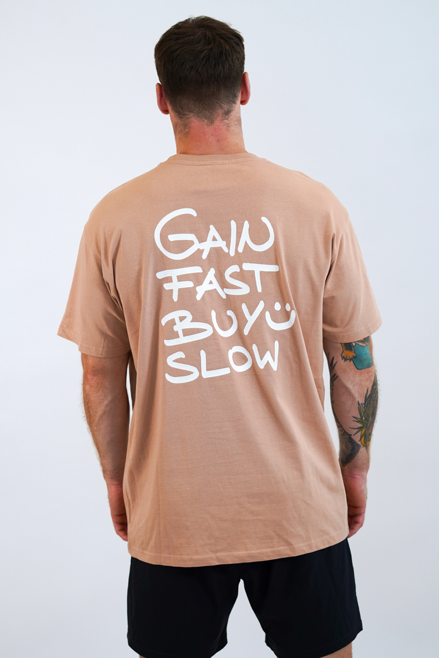 Oversize Heavy Unisex „Gain Fast“ T-Shirt