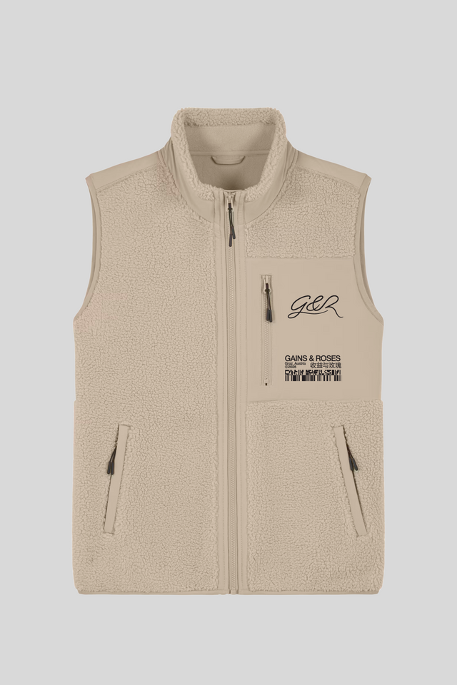 Unisex Sleeveless Sherpa Jacket
