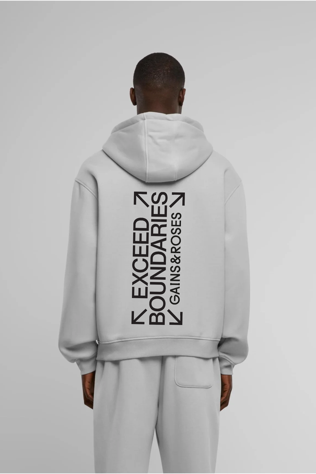 Oversized Boxy Zip Hoodie lightgrey
