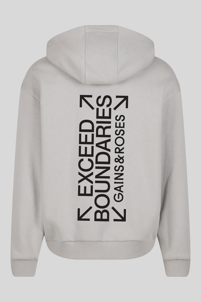 Oversized Boxy Zip Hoodie lightgrey