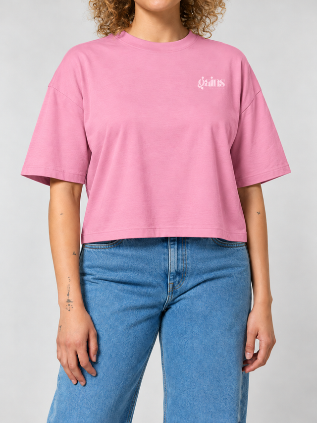 Female boxy cropped t-shirt