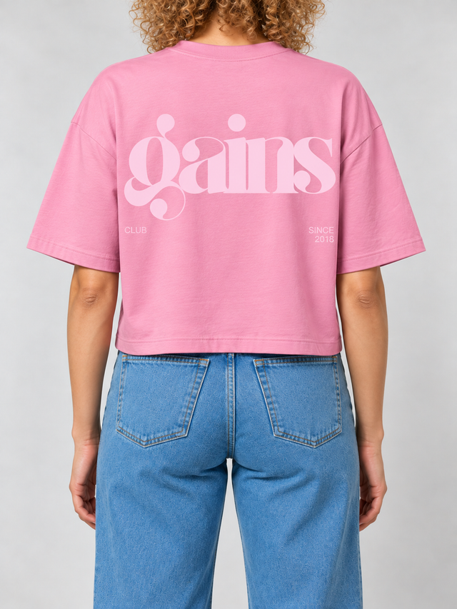 Female boxy cropped t-shirt