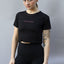 Cropped Top Rose black - burgundy